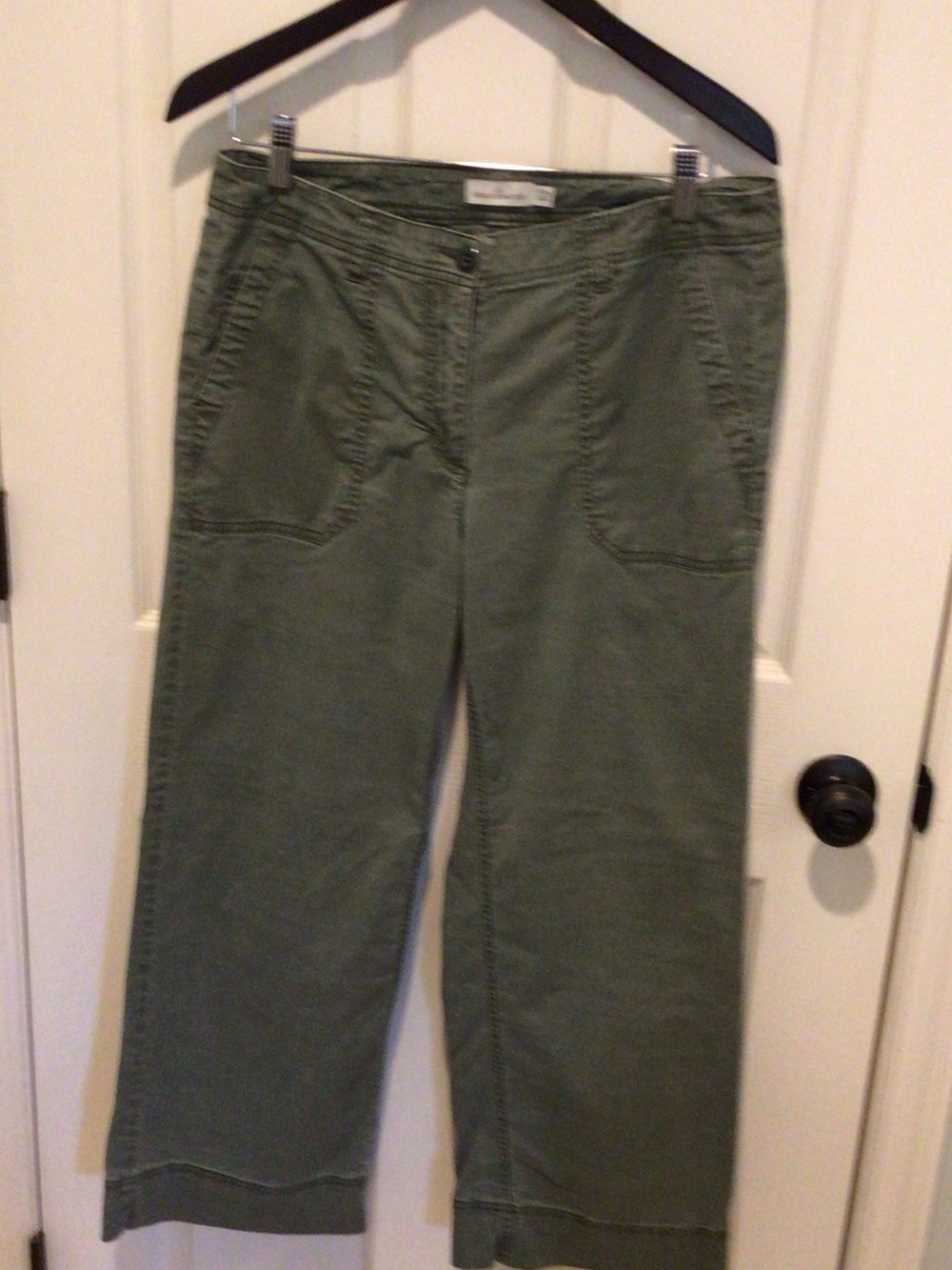 L.L. Bean Olive Green Cropped Utility Pants